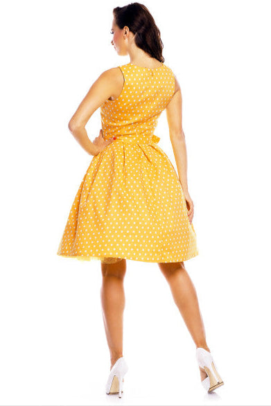Lola Classic Vintage Sailor Dress in Yellow