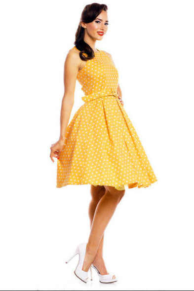 Lola Classic Vintage Sailor Dress in Yellow