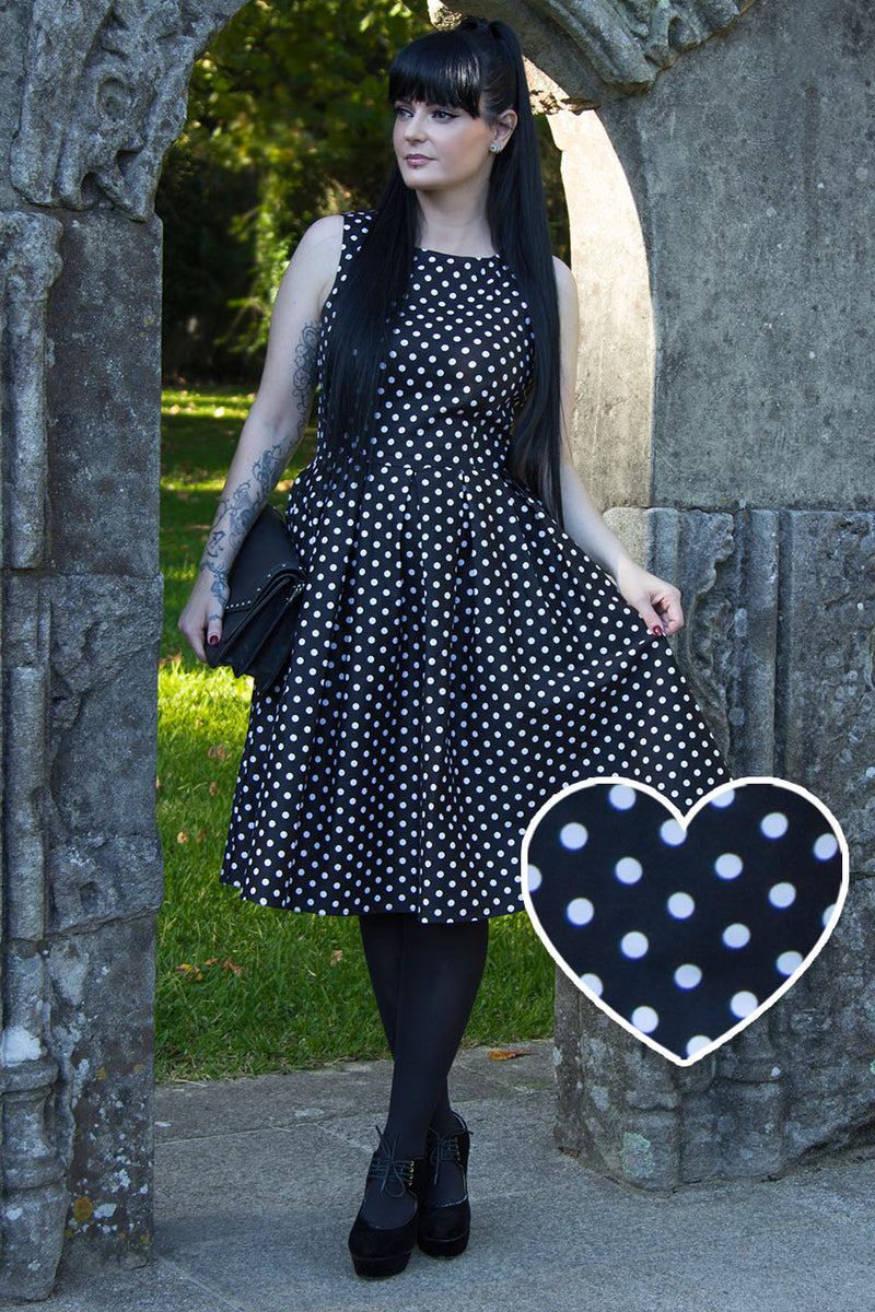 EU Stock-Lola Classic Vintage Sailor Dress in Black