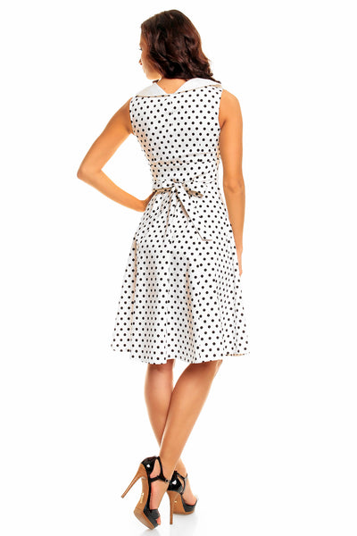 Sally Classic Vintage Sailor Dress in White