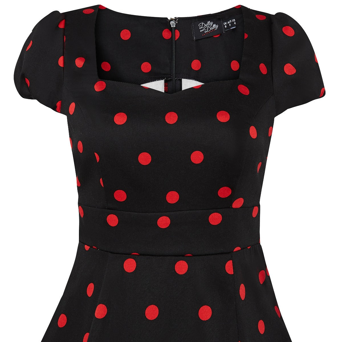 PRE ORDER Claudia Flirty Fifties Style Polka Dot Dress In Black & Red