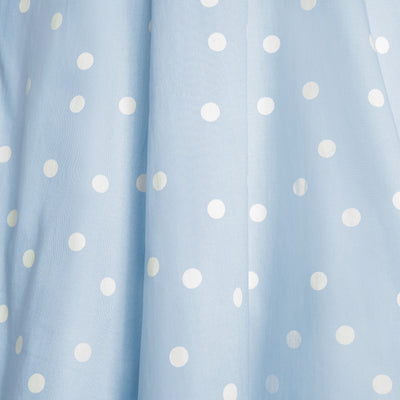 PRE ORDER Claudia Flirty Fifties Style Polka Dot Dress In Pale Blue/White