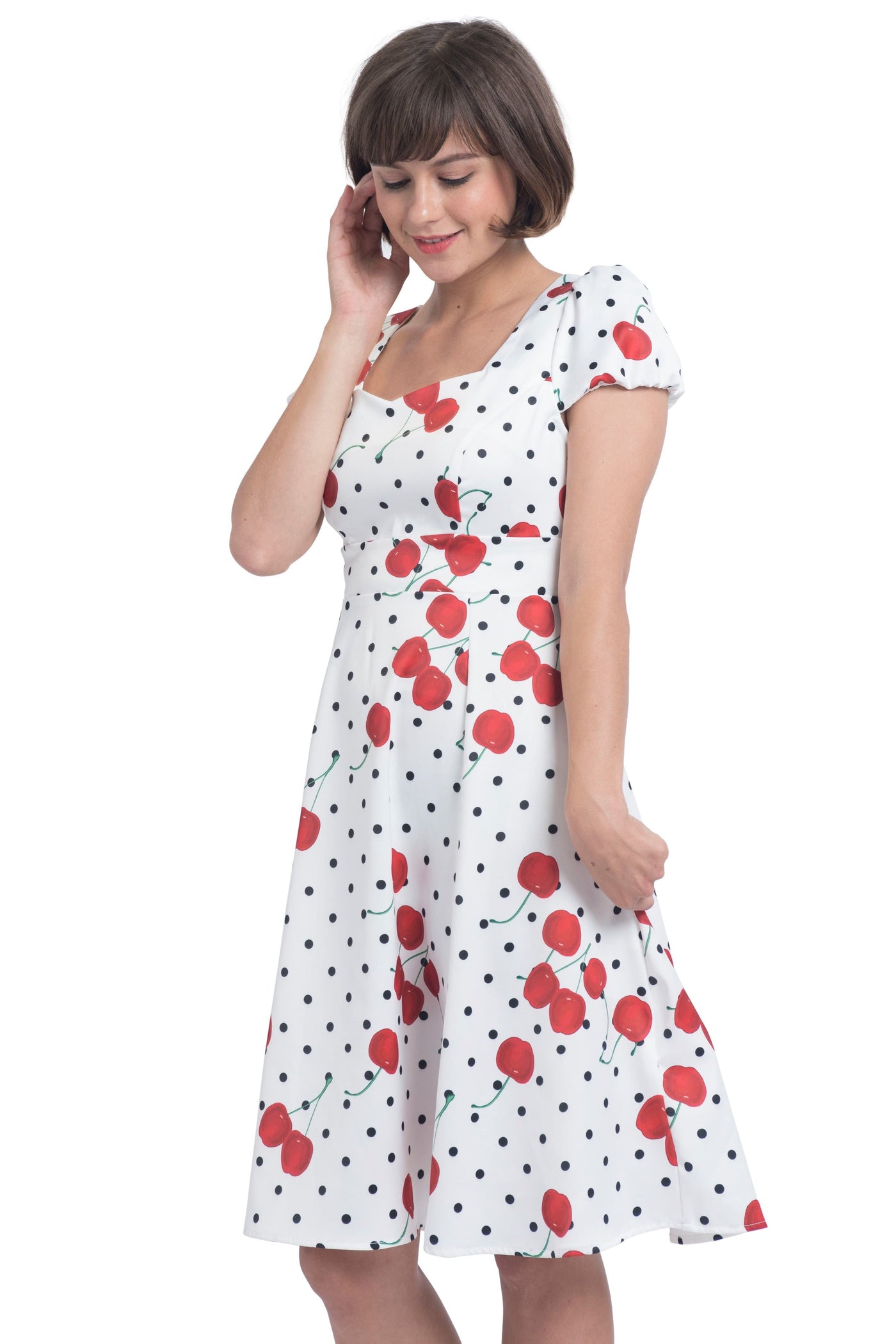 PRE ORDER Claudia Cherry & Polka Dot Swing Dress