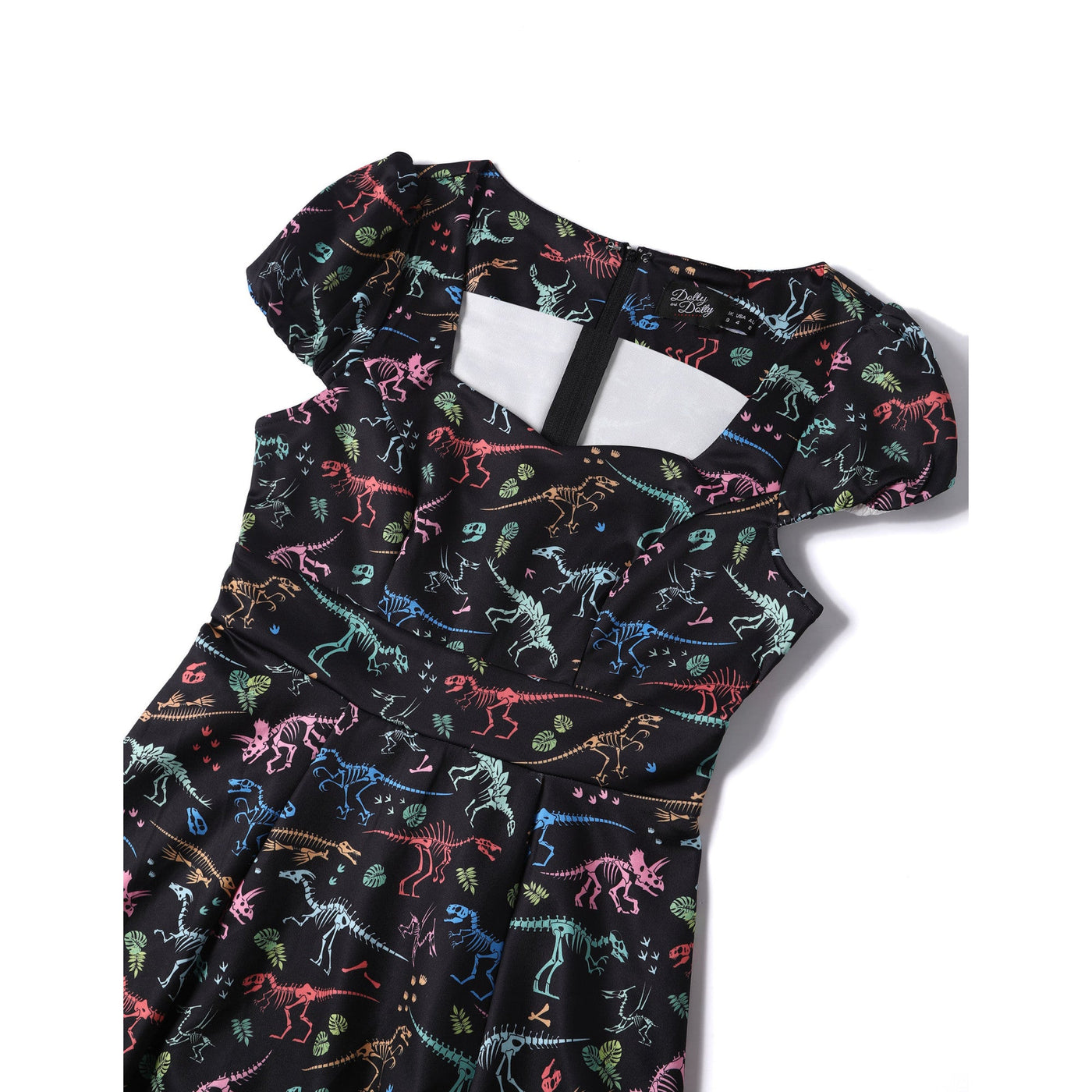 PRE ORDER Claudia Black Dinosaur Fossil Print Swing Dress