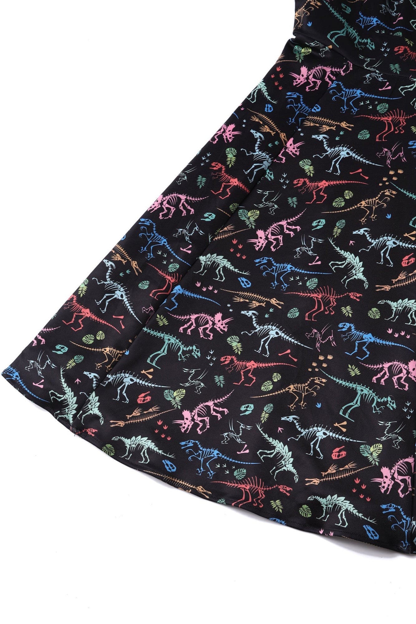 Claudia Black Dinosaur Fossil Print Swing Dress