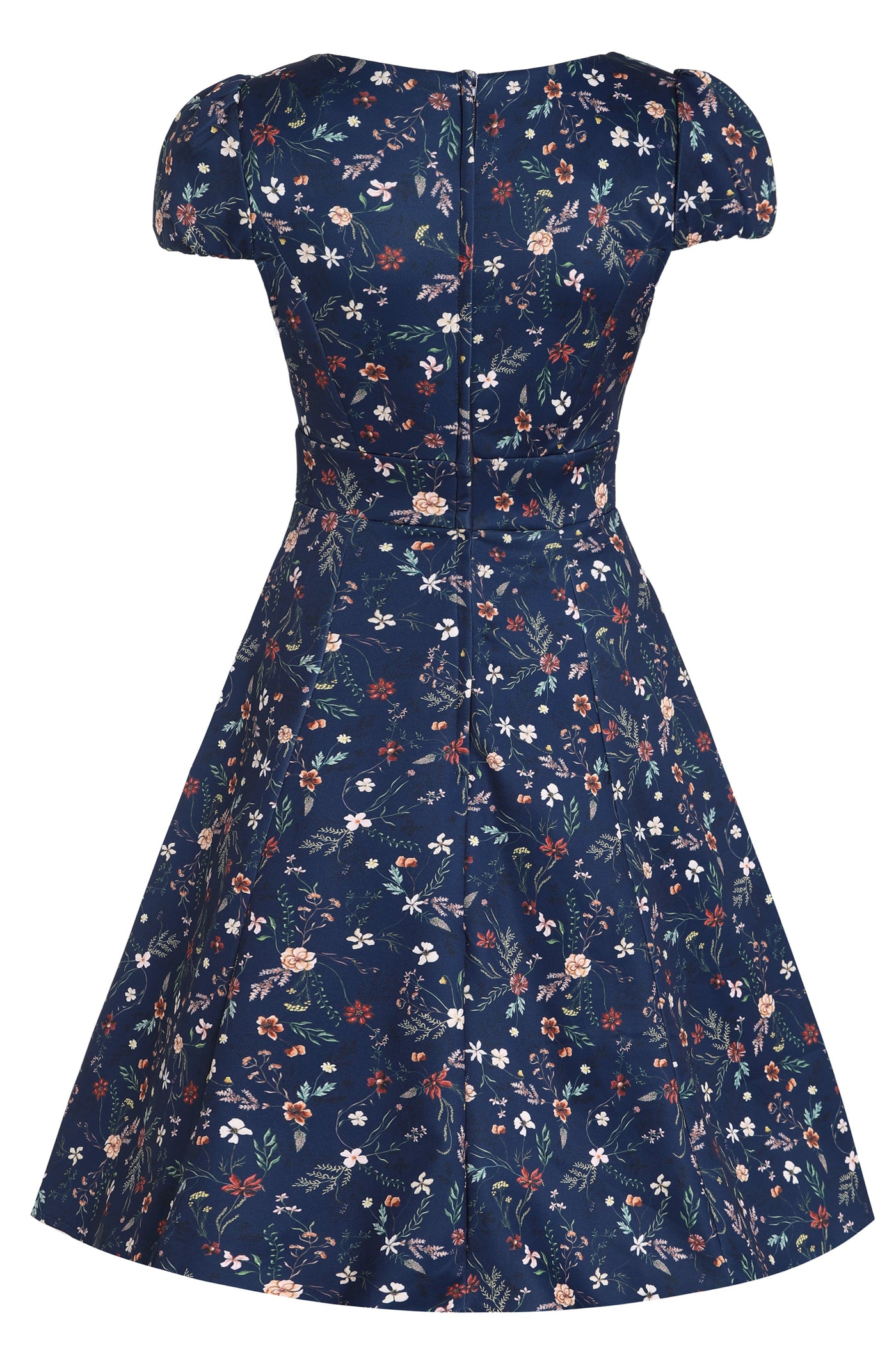 PRE ORDER Claudia Meadow Navy Blue Cap Sleeved Dress