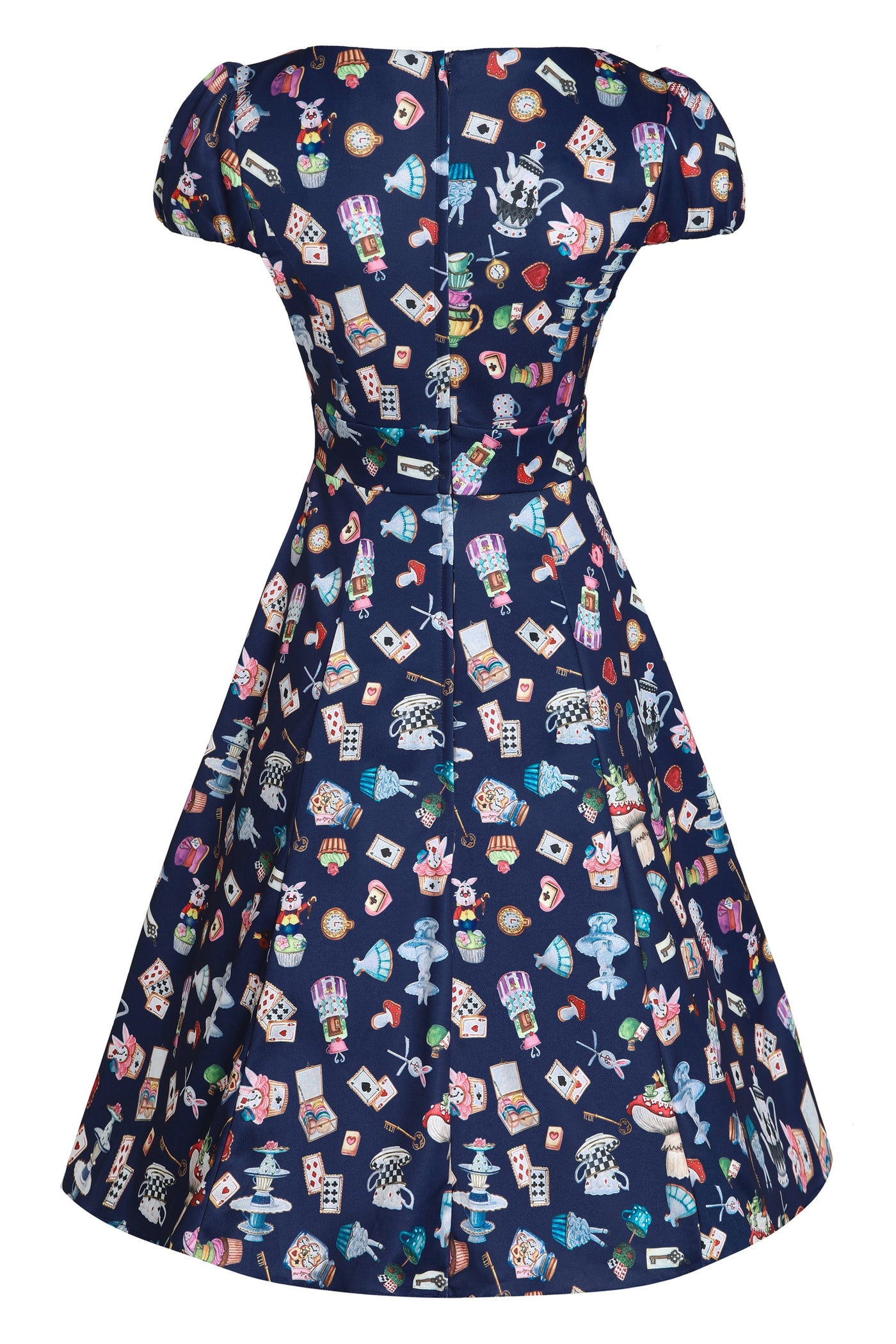PRE ORDER Claudia Navy Blue Wonderland Swing Dress