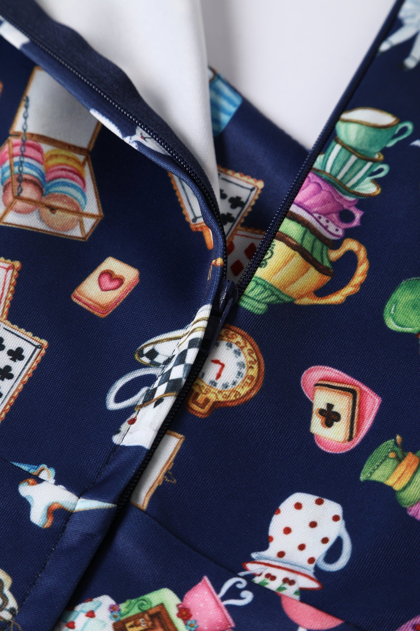 PRE ORDER Claudia Navy Blue Wonderland Swing Dress