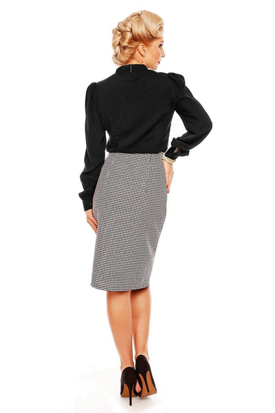 PRE ORDER Margaret Long Sleeve Tie Blouse in Black