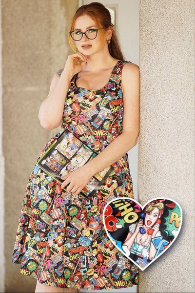 Amanda Pop Art Swing Dress1