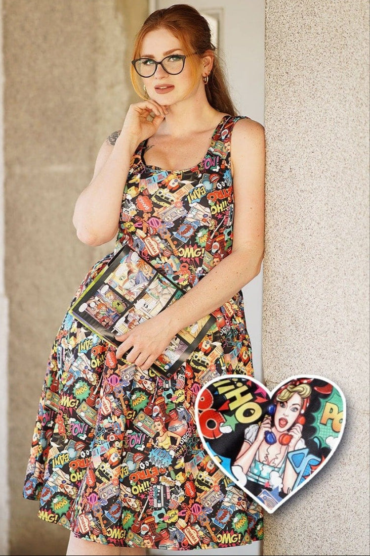 Amanda Pop Art Swing Dress1