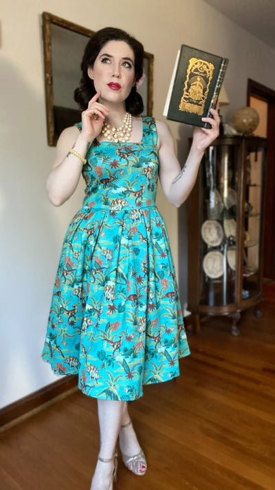 EU Stock-Amanda Dinosaur Swing Dress