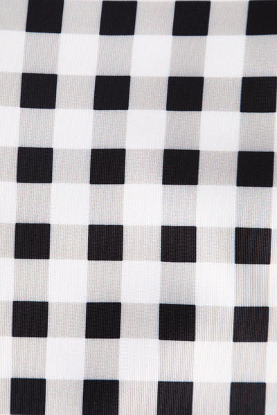 Darlene Dress in Black and White Check