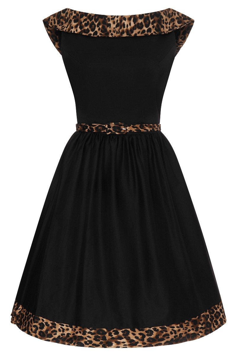 Cindy Retro Dress in Leopard Print8