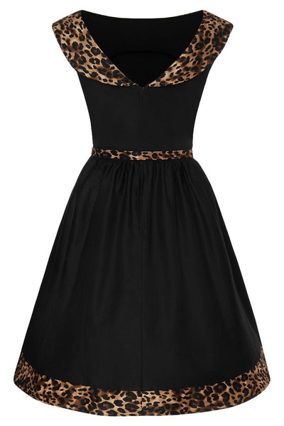 Cindy Retro Dress in Leopard Print9