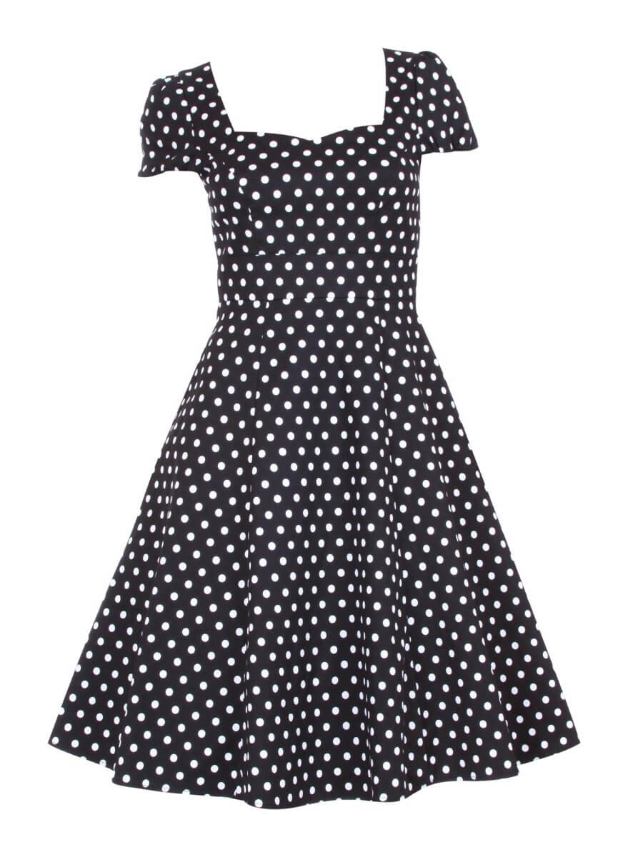 Woman's Flirty Fifties Style Dress in Black