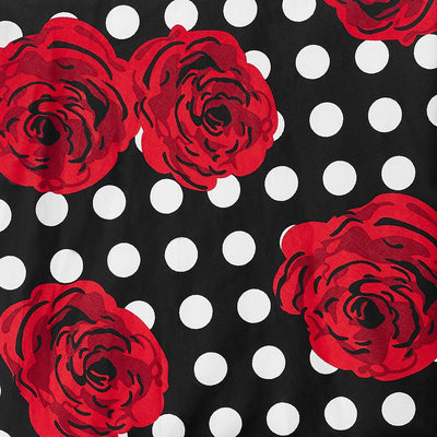 Women's Polka & Roses Swing Dress