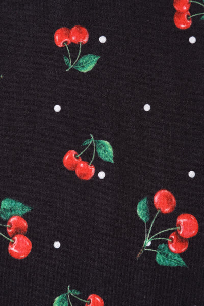 50's Inspired Quirky Headband in Black Cherry Print