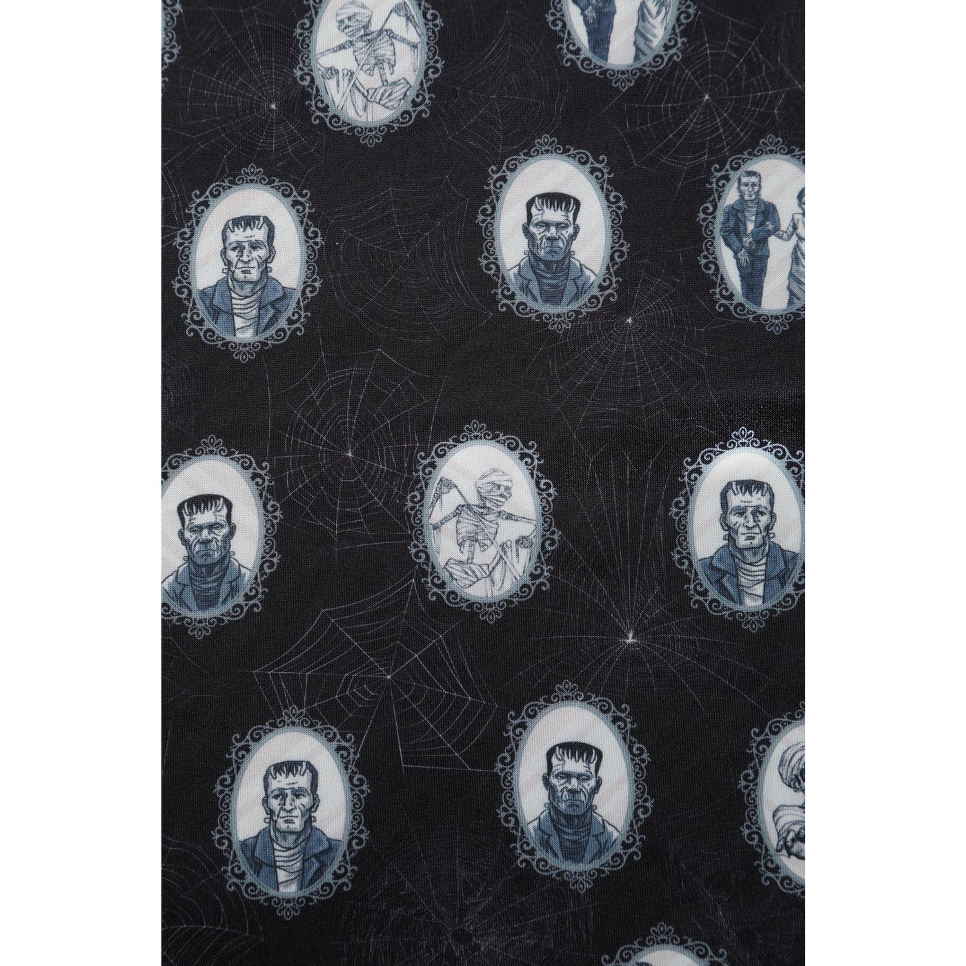 50's Inspired Vintage Headband in Black Frankenstein Print