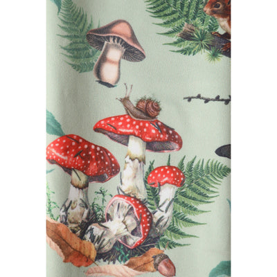 Quirky Headband in Mushrooms and Forest Print