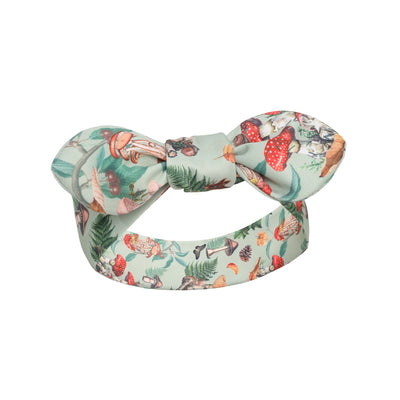 Quirky Headband in Mushrooms and Forest Print