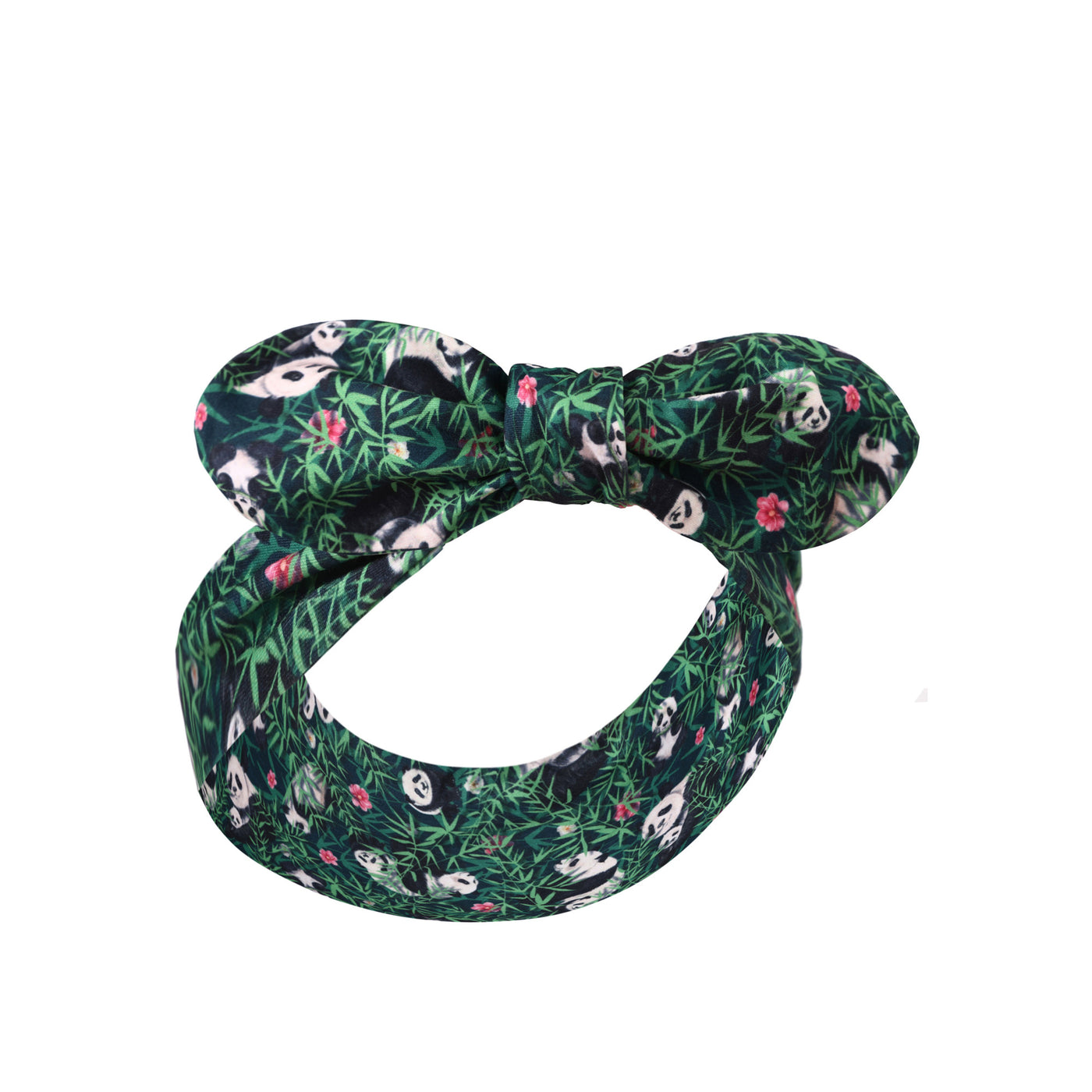50's Inspired Quirky Headband Panda & Bamboo Forest Print