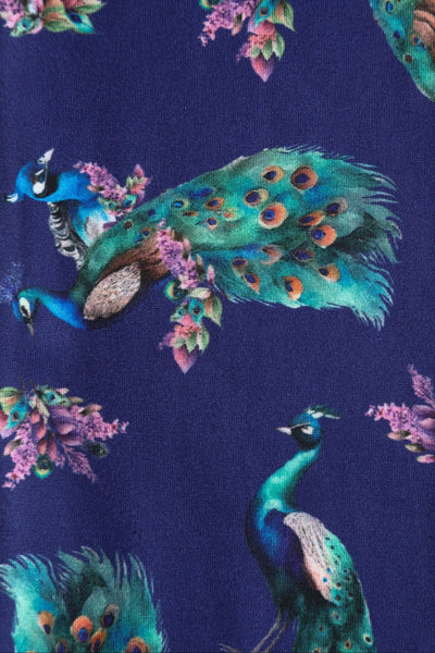 50's Inspired Quirky Headband in Purple Peacock Print
