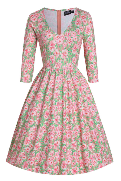 PRE ORDER Billie Pink Peony Long Sleeved Dress