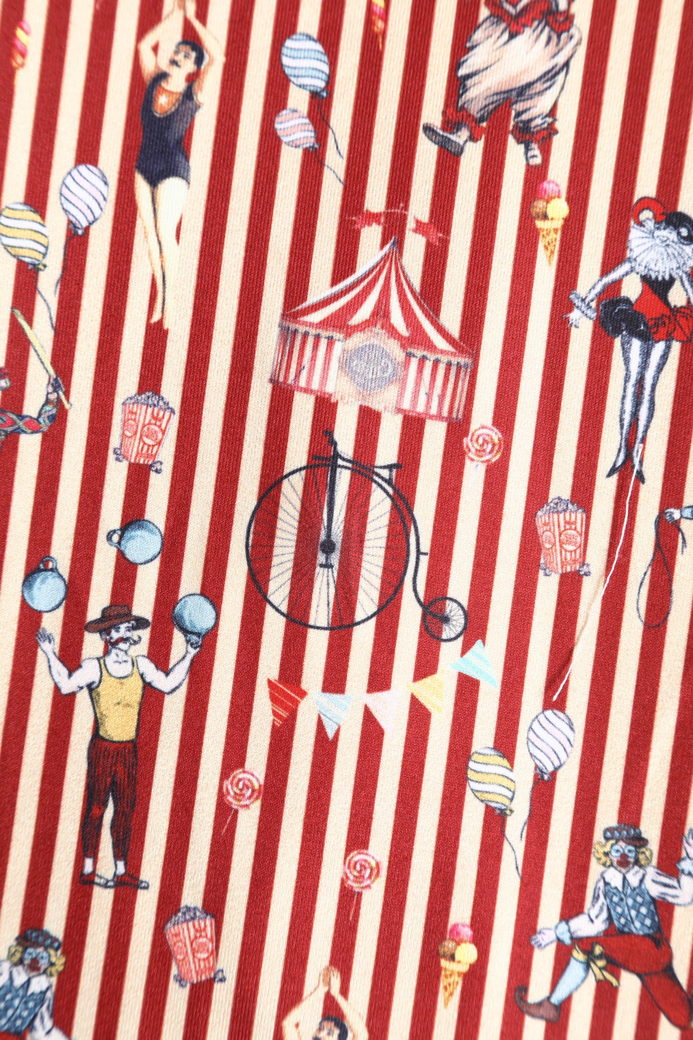 Matilda Circus Red Striped Wrap Dress