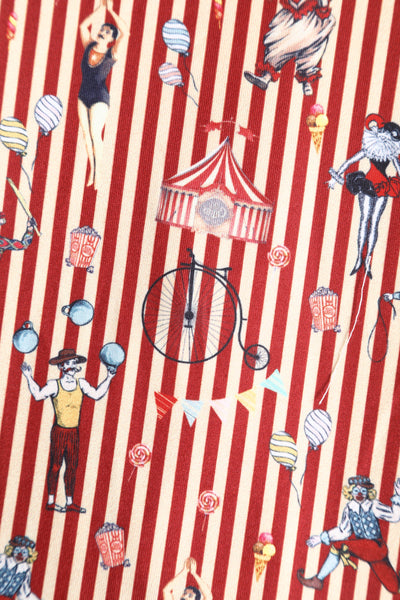 Matilda Circus Red Striped Wrap Dress