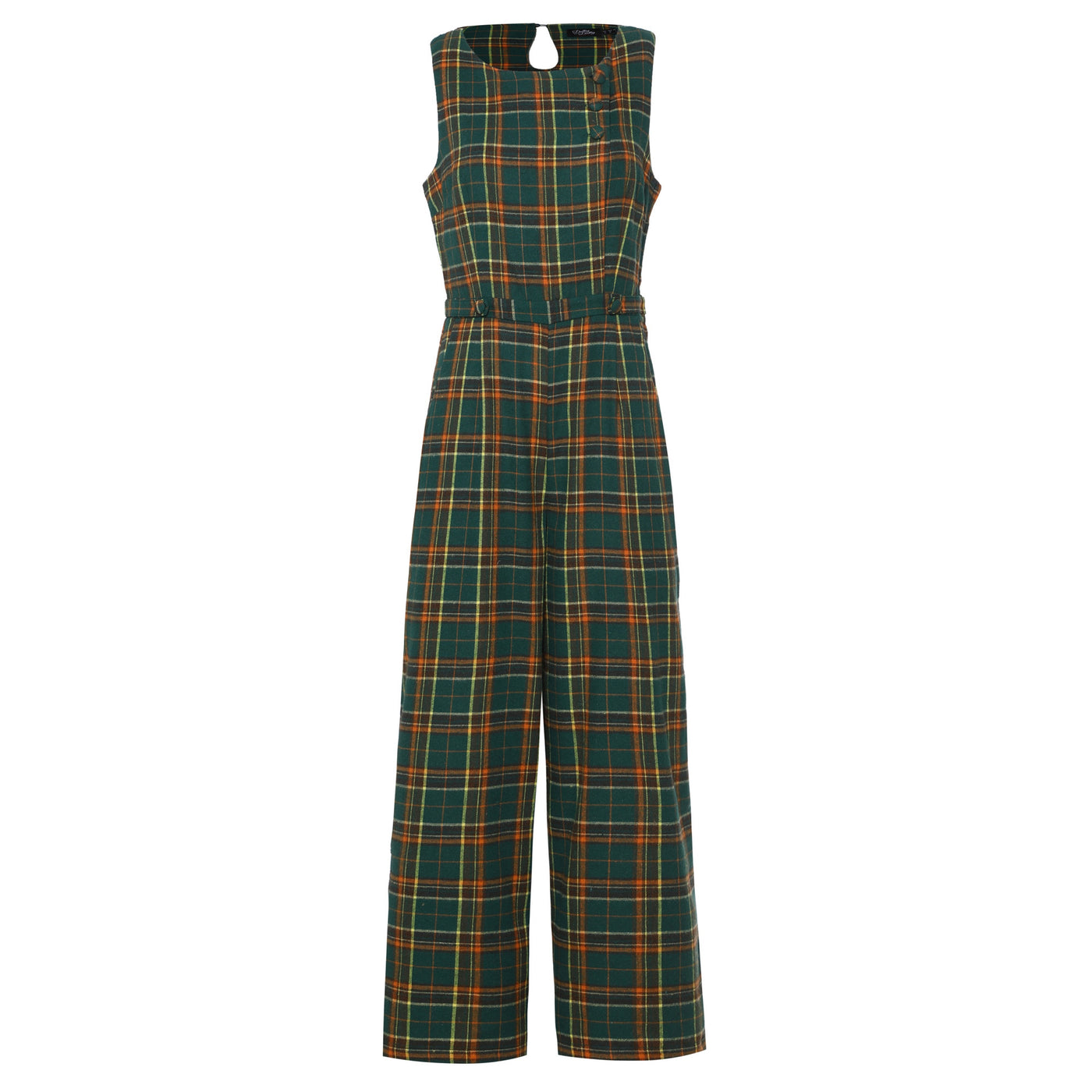 Sylvia Green Tartan Jumpsuit
