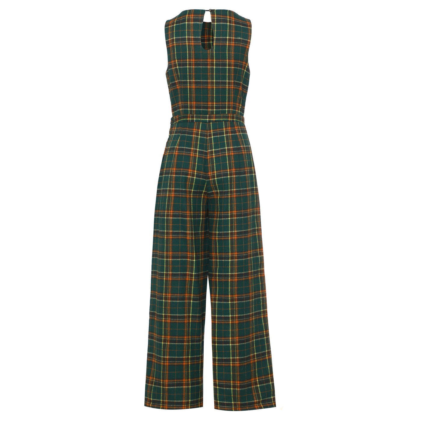 Sylvia Green Tartan Jumpsuit