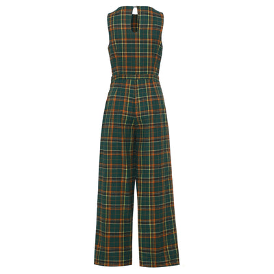 Sylvia Green Tartan Jumpsuit