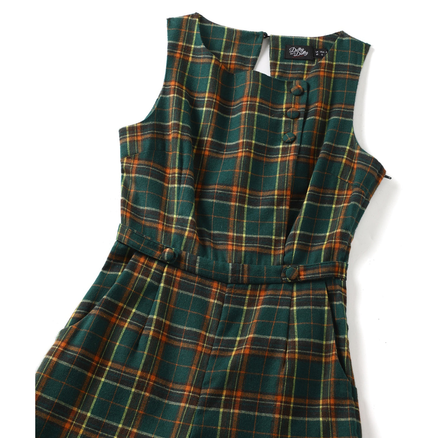 Sylvia Green Tartan Jumpsuit