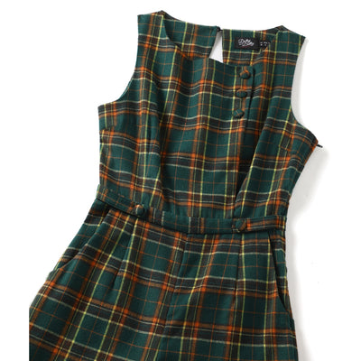 Sylvia Green Tartan Jumpsuit