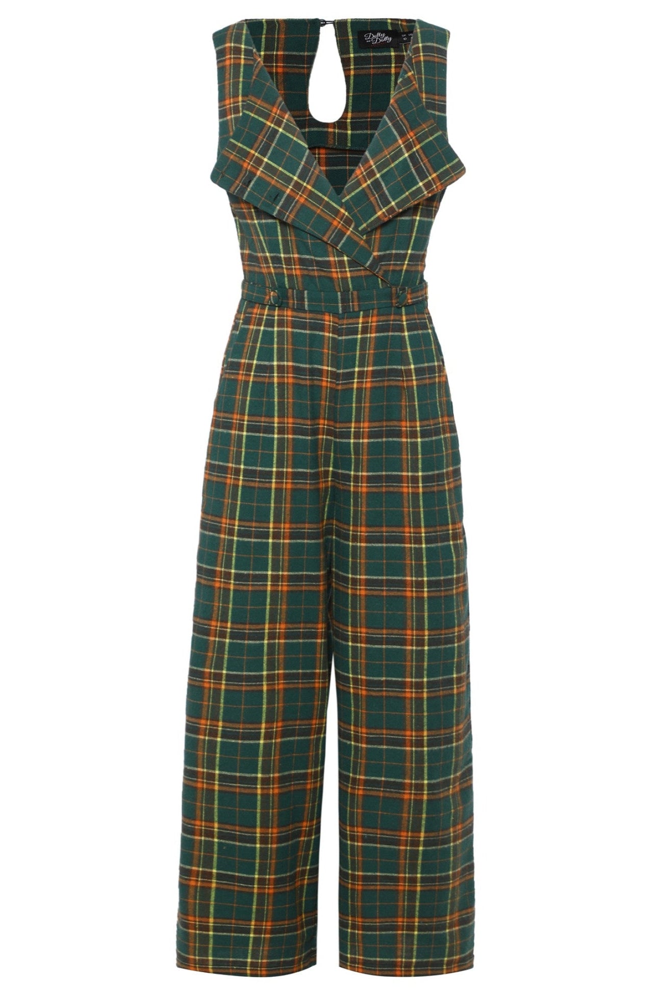 Sylvia Green Tartan Jumpsuit
