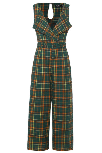 Sylvia Green Tartan Jumpsuit