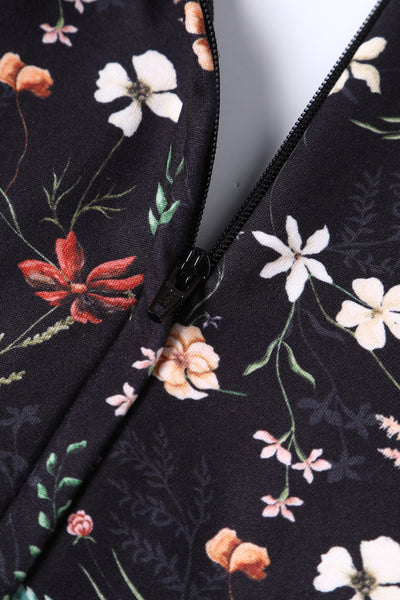PRE ORDER Esther Black Meadow Butterfly Sleeved Jumpsuit