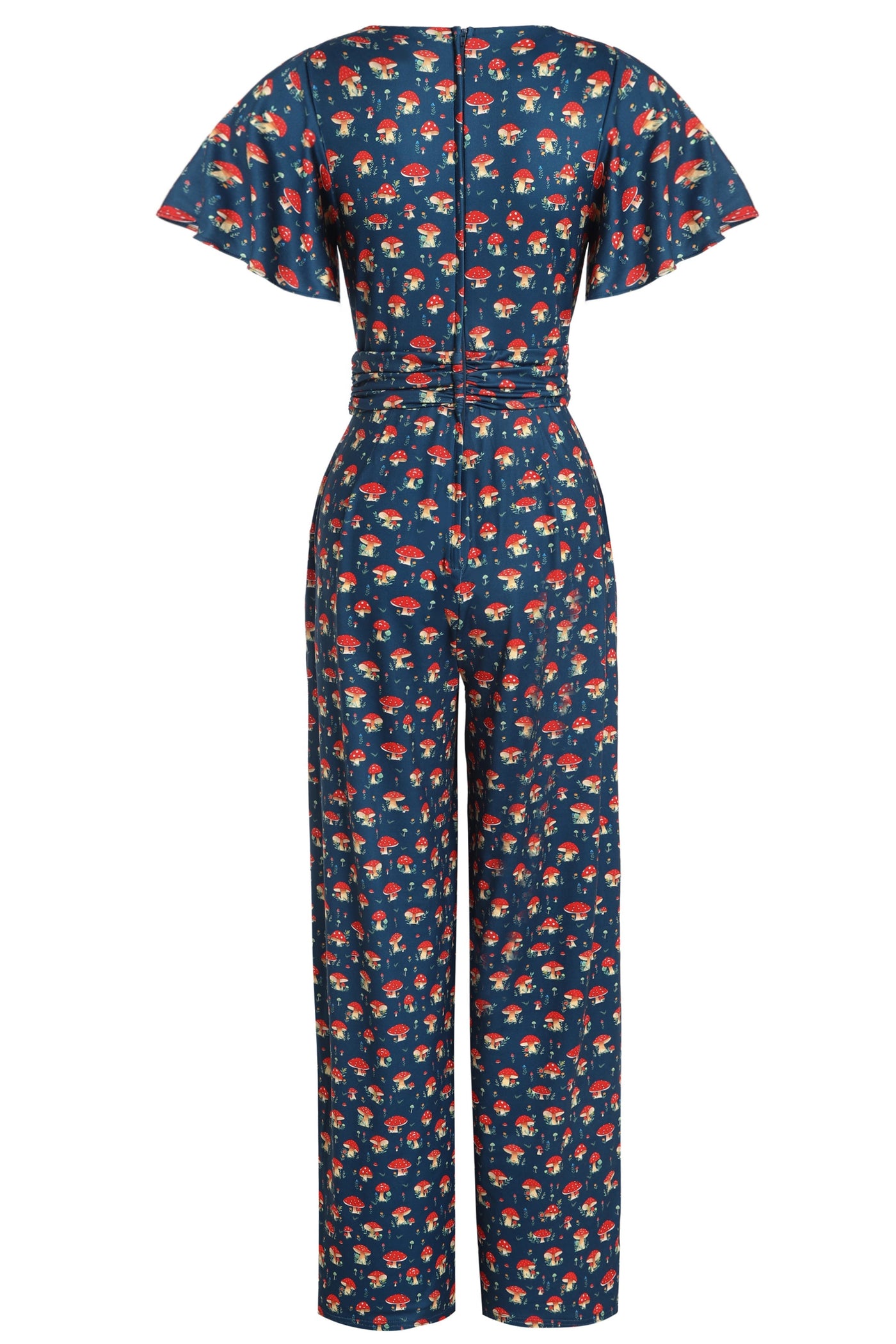 Esther Mushroom Navy Blue Jumpsuit
