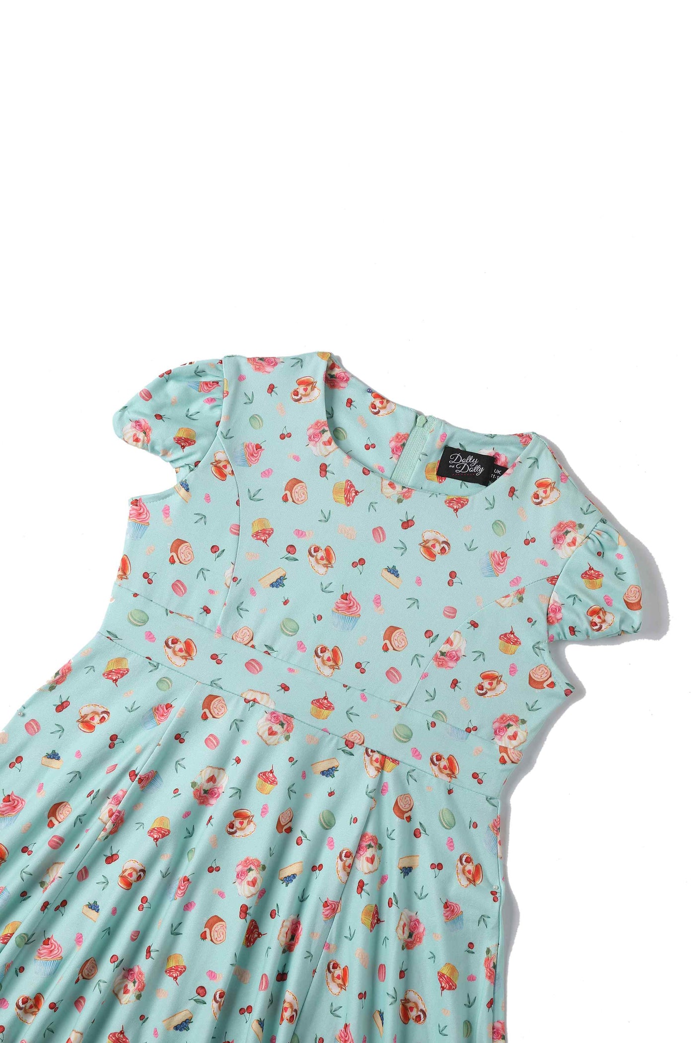 PRE ORDER Children Claudia Flirty Fifties Style Afternoon Tea Dress In Baby Blue