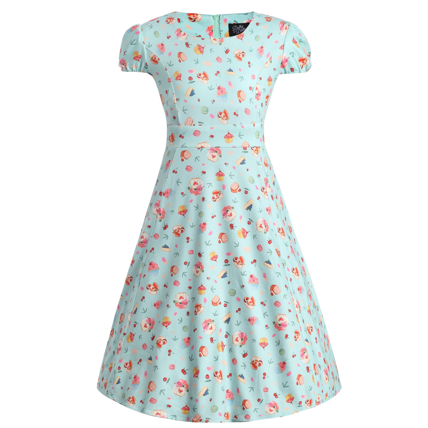 PRE ORDER Children Claudia Flirty Fifties Style Afternoon Tea Dress In Baby Blue