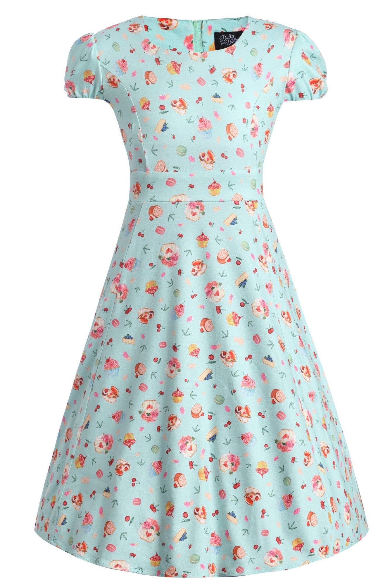 PRE ORDER Children Claudia Flirty Fifties Style Afternoon Tea Dress In Baby Blue