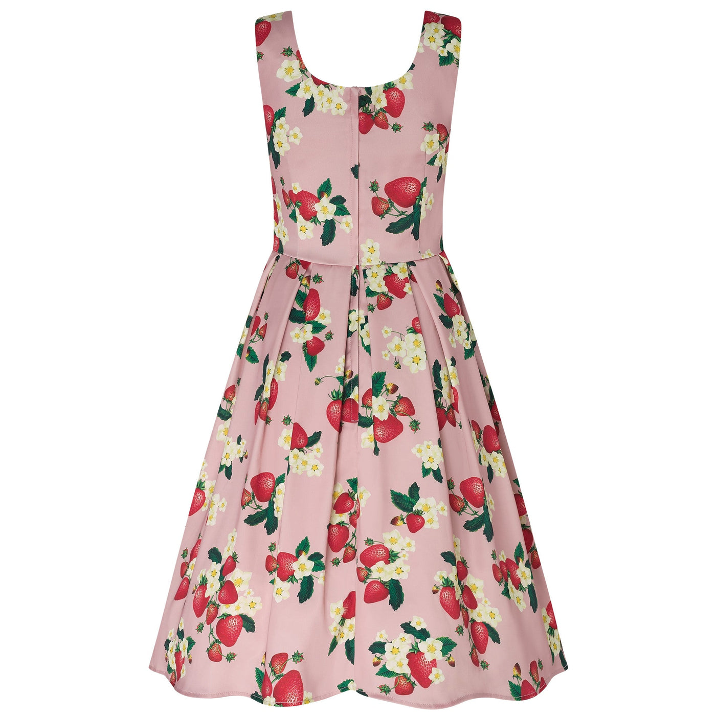 PRE-ORDER Children Amanda Vintage Inspired Swing Dress in Pink Strawberry Print