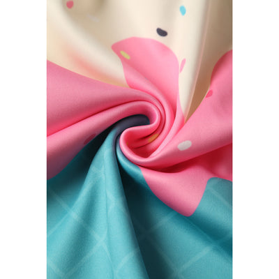 Children Amanda Swing Dress in Muti-Colored Ice Cream with Sprinkles Print