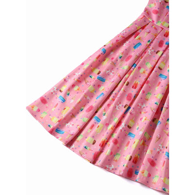 PRE-ORDER Children Amanda Swing Dress in Pink Popsicle Print