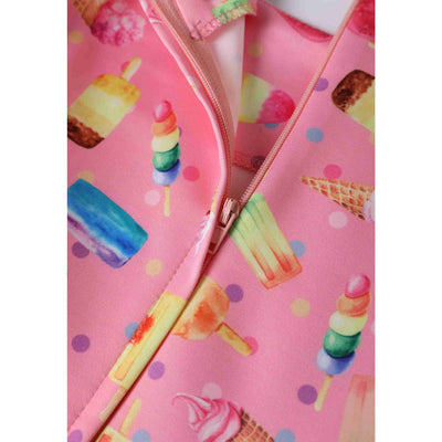 PRE-ORDER Children Amanda Swing Dress in Pink Popsicle Print