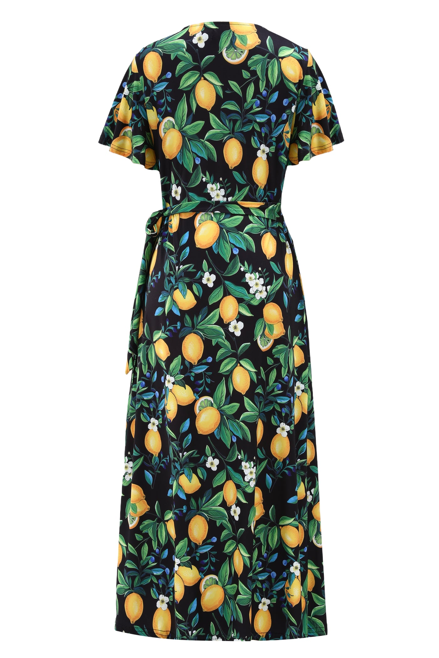 Georgina Lemon Maxi Wrap Dress