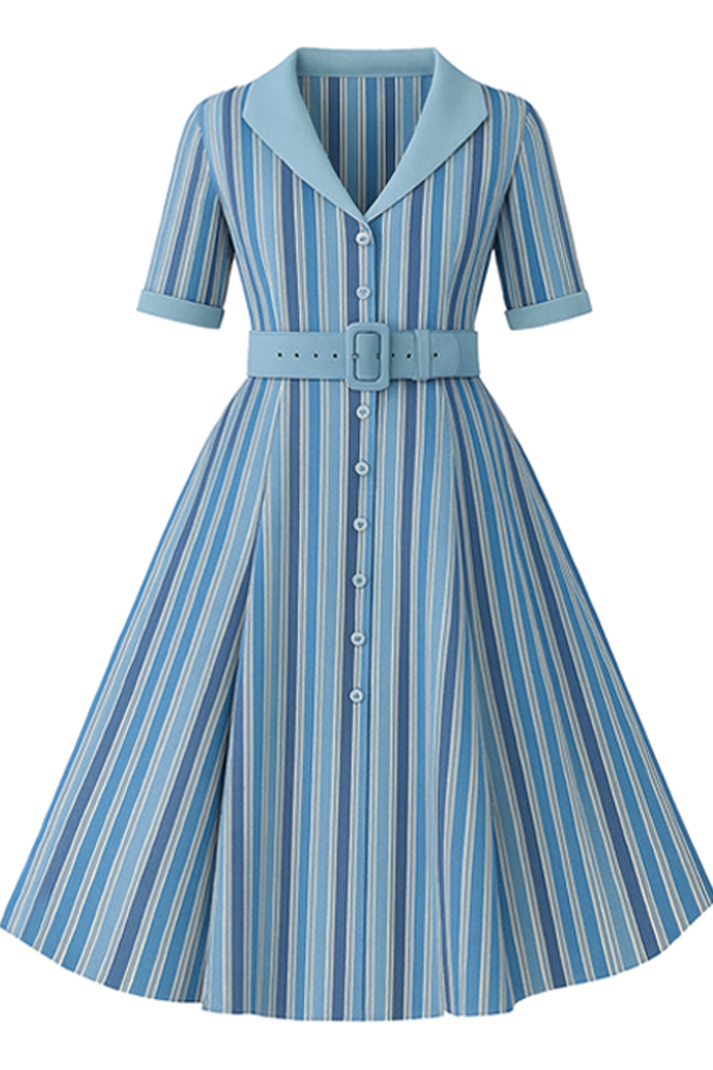 PRE ORDER Mollie Blue Pinstripe Shirt Dress