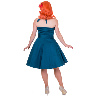 Nancy Sweetheart Neck 50's Dress in Teal