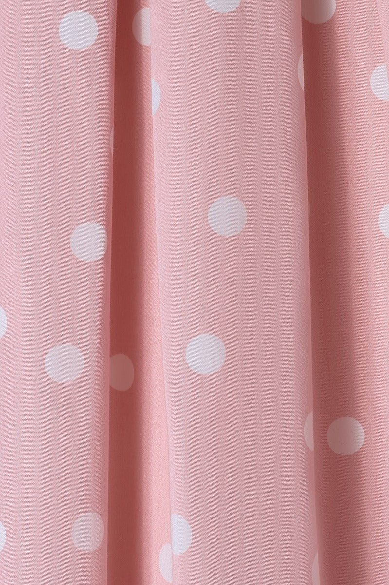 Annie Retro Polka Dot Dress In Pale Pink/White